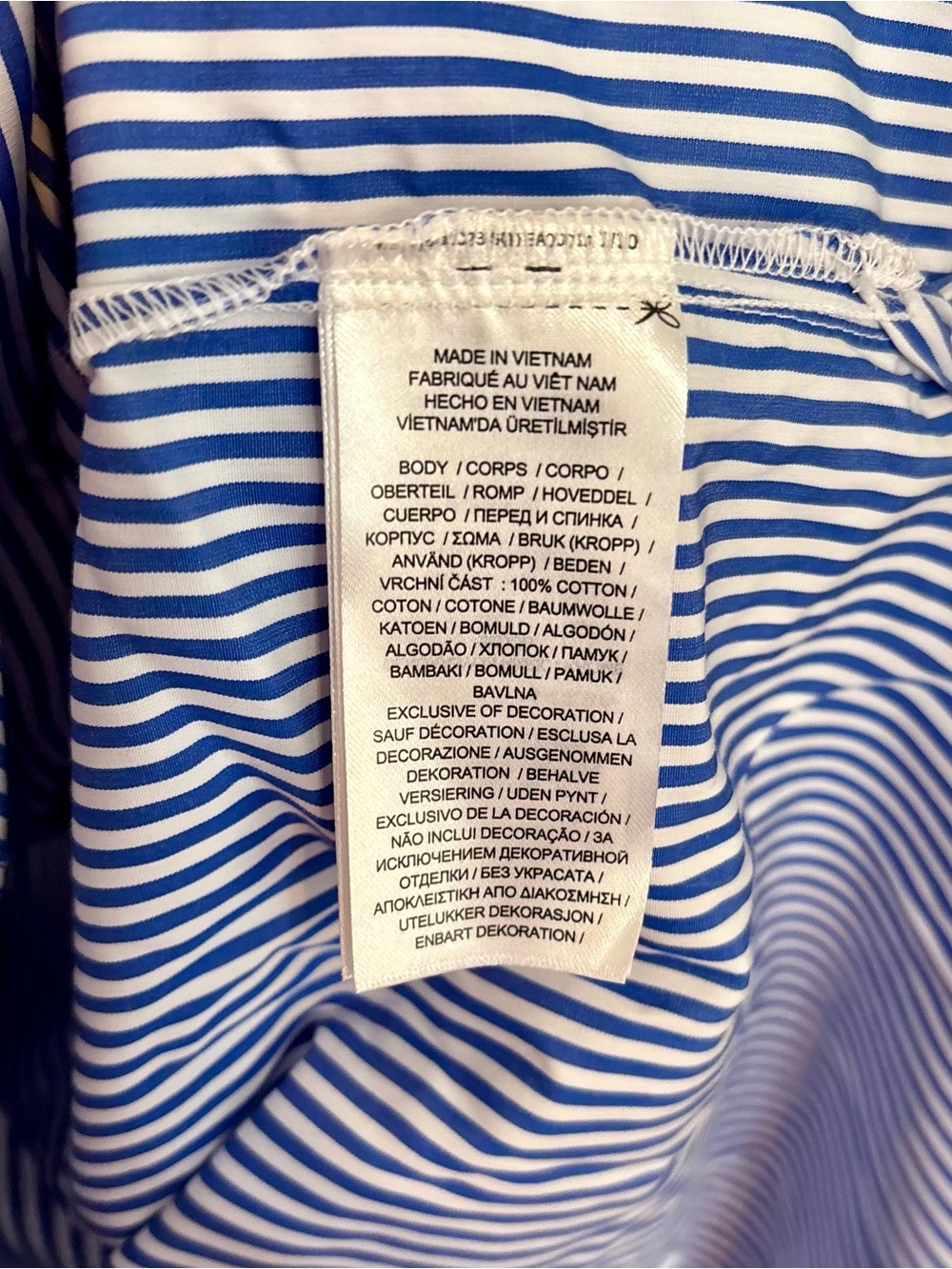 Lauren Ralph Lauren Blue & White Striped Button-Front Midi Shirt Dress - Picture 8 of 13